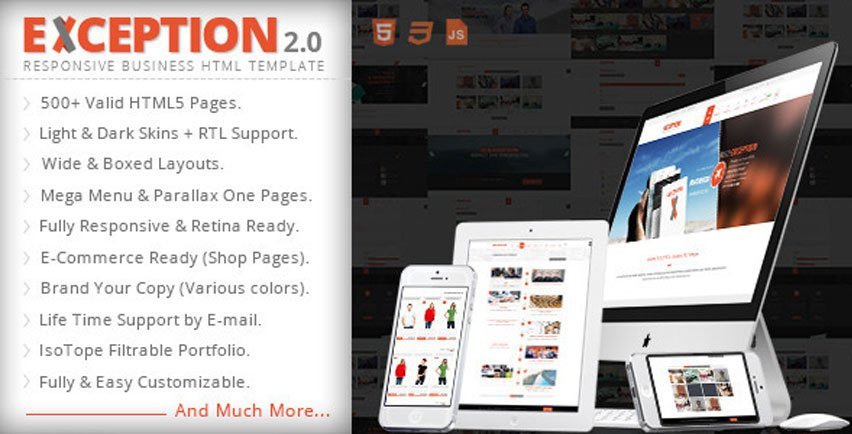 EXCEPTION Responsive Business HTML Template