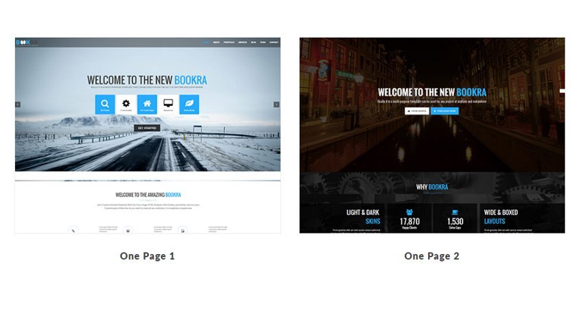 one page html5 template